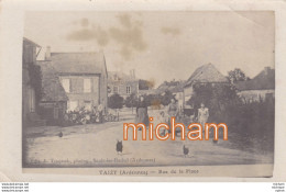 CPA 08 Carte Photo De TAIZY  Pres De  RETHEL  Rue  De La Place  Belle Animation - Other & Unclassified