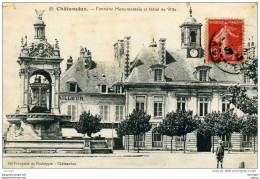 CPA  28   CHATEAUDUN   FONTAINE MONUMENTAL  HOTEL DE VILLE - Chateaudun