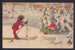 Gluckliches Neujahr / Postcard Circulated, 2 Scans - New Year