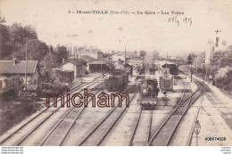 CPA 21 IS SUR TILLE La Gare  Les Voies Beau Plan De Trains  T B Etat - Is Sur Tille