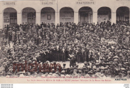 CPA 10 BAR SUR AUBE Manifestationdu 28 Mars 1921la Foule Devant La Mairie   Tb Etat - Bar-sur-Aube