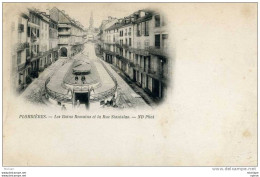 CPA 88   PLOMBIERES PIONNIERE DE 1898 CACHET POSTAL AU DOS  BAINS ROMAINS ET RUE  STANISLAS  PARFAIT ETAT - Plombieres Les Bains