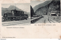 CPA  - SUISSE - MULTIVUES -  Locomotive  Et Chemin De Fer Du Simplon - Other & Unclassified