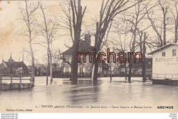 CPA 10 Troyes   Inondations 1910  Cours Jacquin Et Bateau Lavoir - Troyes