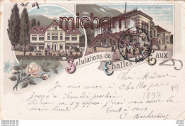 C P A 73 CHALLES LES EAUX  - PRECURSEUR  De 1897 Daté  Cachet Postal - Multivues - - Montceau Les Mines