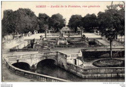CPA 30  NIMES    JARDIN DE LA  FONTAINE  VUE GENERALE      PARFAIT ETAT - Nîmes