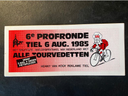 Profronde Tiel - Sticker - Cyclisme - Ciclismo -wielrennen - Wielrennen