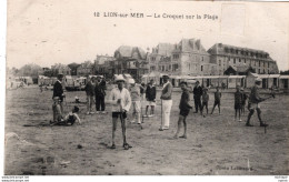 C P A -14 - LION SUR MER -  Jeu De  Croquet Sur La Plage - Other & Unclassified