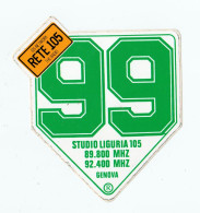 Rete 105 - 99 Studio Liguria 105 Ge 13,5 X 12  ADESIVO STICKER  NEW ORIGINAL - Stickers
