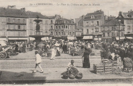 CHERBOURG- La Place Du Château Un Jour De Marché - Other & Unclassified