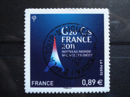 598 Timbre Oblitéré ****** Avec Cachet Rond      G20 G8 France 2011      Année  2011 - Used Stamps