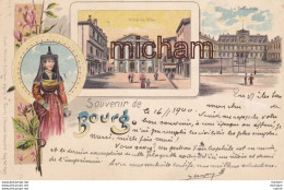 C P A 01- BOURG   - PRECURSEUR  De 1900 Daté  Cachet Postal - Multivues - Tb Etat - Autres & Non Classés