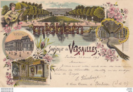C P A 78 - VERSAILLES - Chateau    - PRECURSEUR  De 1898 Daté  Cachet Postal - Multivues - - Versailles (Castello)
