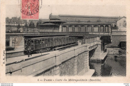 C P A  - 75 - PARIS -  12 Em  Gare Du Métro Bastille - District 12