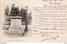 C P A   - 01 -   BOURG -  PIONNIERE DE 1899 Cachet Au Dos - Statue D'édgar Quinet - Other & Unclassified