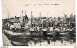 C P A   - 14 -   CAEN -    Torpilleurs  Et Contre Torpilleurs Dans Le  Bassin - Caen