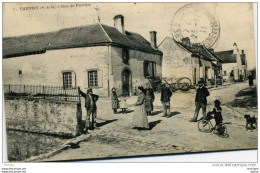 CPSM   77     THENISY RUE DE PROVINS TRES BELLE ANIMATION    PARFAIT ETAT - Other & Unclassified