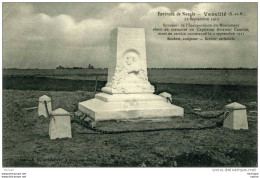 CPSM   77    PRES DE NANGIS  VANVILLE  MONUMENT DU CAPITAINE  AVIATEUR  CAMINE - Altri & Non Classificati