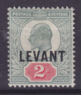 British Levant 1905 Mi. 16, 4p. König King Edward VII. Overprinted Aufdruck Surchargé 'LEVANT', MH* - Levant Britannique