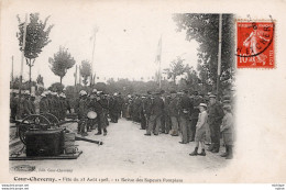 CPA - 41  -  COUR CHEVERNY  - Fête  Du 23 Aout 1908 - Revue Des Sapeurs Pompiers - Other & Unclassified