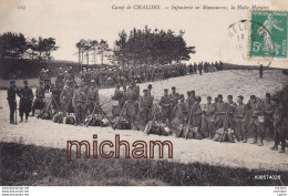 CPA  51 CAMP DE CHALONS- Infanterie  En Manoeuvres La Halte Horaire  Trés Bon état - Camp De Châlons - Mourmelon