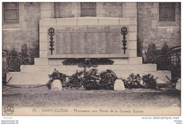 CPA   92 SAINT CLOUD  MONUMENT TB ETAT - Saint Cloud