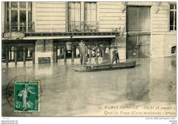 CPA  75 PARIS 16em CRUE DE 1910  QUAI DE PASSY  ANIMATION PARFAIT ETAT - District 16