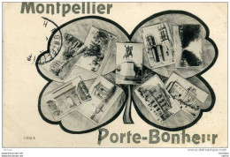 CPA 34 MONTPELLIER  PORTE BONHEUR   PERSPECTIVE - Montpellier