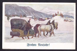 Frohes Neujahr! / Postcard Circulated, 2 Scans - New Year