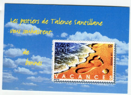 Timbre - Les Postiers De Talence Santillane Vous Souhaitent De Bonnes Vacances - La Poste - Postal Services
