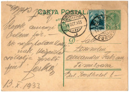 1,88 ROMANIA, 1933, POSTAL STATIONERY - Postwaardestukken