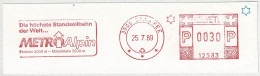 Schweiz / Helvetia 1989, Freistempel / EMA / Meterstamp Saas Fee, Standseilbahn, Télécabine / Cable Car - Altri & Non Classificati
