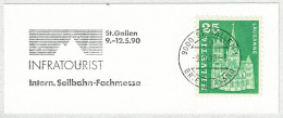 Schweiz / Helvetia 1990, Flaggenstempel Seilbahn-Fachmesse St. Gallen, Télécabine / Cable Car - Other & Unclassified
