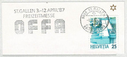 Schweiz / Helvetia 1987, Flaggenstempel OFFA St. Gallen, Freizeitmesse - Altri & Non Classificati
