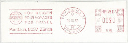 Schweiz / Helvetia 1977, Freistempel / EMA / Meterstamp Kuoni Reisen Zürich, Voyages / Travel - Otros & Sin Clasificación