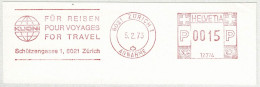 Schweiz / Helvetia 1973, Freistempel / EMA / Meterstamp Kuoni Reisen Zürich, Voyages / Travel - Sonstige & Ohne Zuordnung