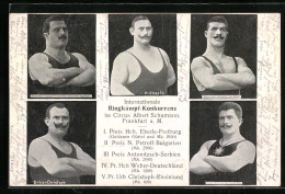 AK Frankfurt A. M., Internationale Ringkampf-Konkurrenz Im Circus Albert Schumann  - Wrestling