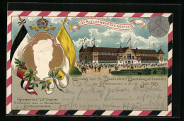 Lithographie Hannover, 14. Deutsches Bundesschiessen 1903, Kronprinz Wilhelm  - Jagd