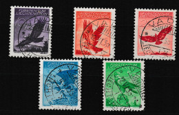 Liechtenstein 1934-36 Royal Eagle ° Used - Luchtpostzegels