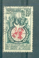 REPUBLIQUE DU TOGO - N°275 Oblitéré - 10° Anniversaire De La Déclaration Universelle Des Droits De L'Homme. - Togo (1960-...)