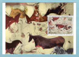 Carte Maximum 1968 - Grotte Préhistorique De Lascaux - YT 1555 - 24 Montignac - 1960-1969