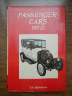 T R Nicholson Passenger Cars 1913-23 Blandford Press 1972 - Other & Unclassified