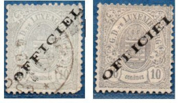 Luxemburg Service 1875 (Luxemburg Printing) 10 C Wide Overprint Fakes M - Officials