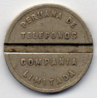 Perú Telephone Token  Peruana De Telefonos Compania Limitada  /  10 Centavos - Monetari / Di Necessità