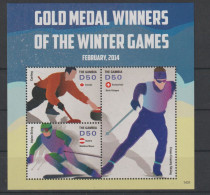 Olympic Games In Sochi 2014 - Souvenir Sheet From Gambia MNH/**. Postal Weight Approx 40 Gramms. Please Read Sales Condi - Inverno 2014: Sotchi