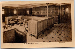RED STAR LINE : 2nd Class Smoke Room From Series Interior Photos 5 - S.S. Lapland - Steamers