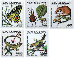 95015 MNH SAN MARINO 1990 FAUNA Y FLORA - Unused Stamps