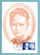 Carte Maximum 1967 - Marie Curie - YT 1533 - Paris - 1960-1969