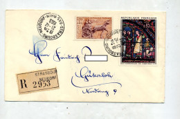 Lettre  Recommandée Strasbourg Neudorf Sur Chartres Journee Timbre - Manual Postmarks