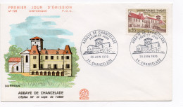 FDC France 1970 - Abbaye De Chancelade YT 1645 - 24 Chancelade - 1970-1979